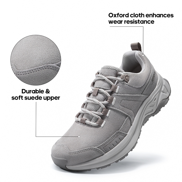 Women's Water-Resistant Lightweight Hiking Shoes - LIGHT GREY - 1